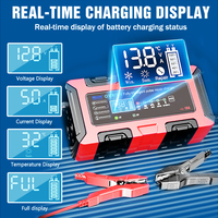 Chargeur intelligent automatique à impulsions 180W 12V10A 24V5A pour réparation et entretien de batteries de voiture électrique, moto, VTT, tondeuse à gazon, tracteur (4-200AH Plomb)