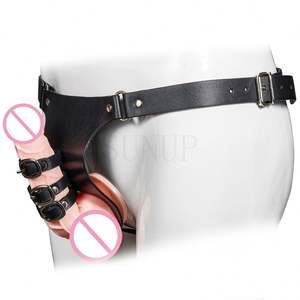 Kostenlose individuelle Schachtel  Herren Penisunterwäsche Rückhalte Keuschheitskäfig Ledegürtel BDSM Fesselung Bdsm Produkte für Erwachsene Spielzeug - Product Image 6