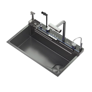 <span class=keywords><strong>Évier</strong></span> de <span class=keywords><strong>cuisine</strong></span> multifonction moderne en acier inoxydable <span class=keywords><strong>Évier</strong></span> de <span class=keywords><strong>cuisine</strong></span> profond avec passoire avec <span class=keywords><strong>étagère</strong></span> pour téléphone portable - Product Image 5