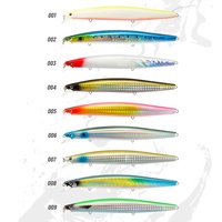 Leurre Artificiel OEM Minnow Jerkbait Flottant pour Eau Salée, Grand Modèle, pour Pêche au Poisson, Leurre Twitch, Leurre Minnow Suspendu pour Bass
