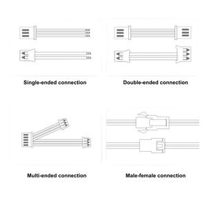 Câble terminal à pas de 3,96 mm CH3.96, extrémité simple/double étamée, fil RV/silicone personnalisé 2P-12P - Product Image 4