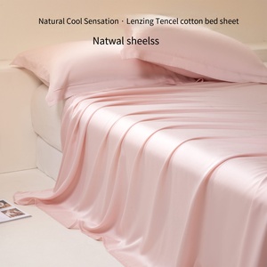 Parure de lit de luxe en coton pur, couleur unie, sensation fraîche, drap de lit et housse de <span class=keywords><strong>couette</strong></span>, best-seller - Product Image 2