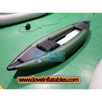 Bateau à rames gonflable léger en Tpu radeau d'eau blanche 1 personne Packraft gonflable/vélo radeau Paddle Kayak