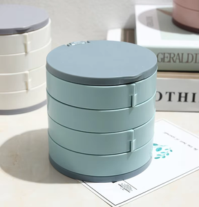 Tree Rotating Expandable Jewelry Box Round Multi-Layer Mirror Earring <b>Ring</b> Organizer - Product Image 4