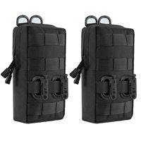 Pochette utilitaire tactique MOLLE, sac de rangement EDC grand format résistant à l'eau avec mousquetons à dégagement rapide