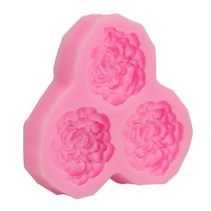 Moule en silicone pour gâteau et décoration, forme irrégulière 3D, 3 tailles identiques, détails fins, roses graphiques, bricolage - Product Image 3