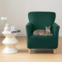 Housse de chaise de salon antidérapante, durable, lavable, unie, protection de meubles, housse de fauteuil en velours doux et luxueux, 25 po x 25 po