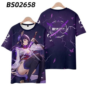 T-shirt à manches courtes Genshin Impact Anime : Klee, Keqing, Ganyu, <span class=keywords><strong>Hu</strong></span> <span class=keywords><strong>Tao</strong></span>, Xiao, Venti - Cosplay 2D pour hommes et femmes - Product Image 6