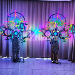 Future Tech Cyberpunk Performance Wear Luminous <strong>Mens</strong> <strong>Rave</strong> <strong>Clothing</strong> Wireless Programming Control Fiber Optic <strong>Clothing</strong> - Product Image 4
