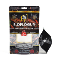 Sachet Doypack Personnalisé pour Bœuf Séché avec Fenêtre Transparente, Fermeture Zip Refermable, en Mylar, pour Viande Séchée et Snacks Protéinés, Vente en Gros