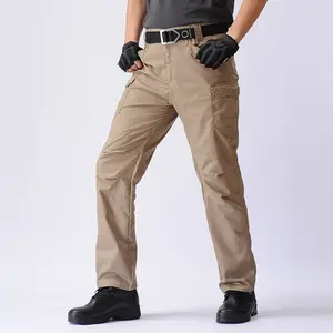Celana taktis pria, celana kargo tahan air, celana kerja Hiking ringan