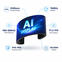 Écran LED incurvé pour salle de réunion, mur vidéo P1.2 P1.8, flexible, souple, 7680Hz, 8K, 4K, luminosité 1000cd, garantie 2 ans