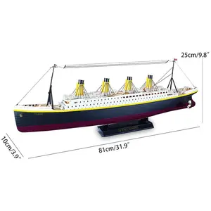 NQD 757 RC Boot Titanic 80CM Sea Grand Cruise Ship Classic im Maßstab 1:325 Voll proportionales großes Spielzeug mit hoher Simulation