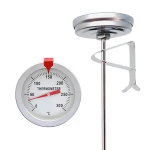 Food grade stainless steel oil temperature thermometer kitchen quick reading oil pan thermometer