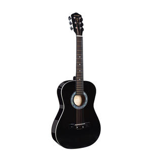 थोक सस्ती कीमत पोर्टेबल नए उत्पाद चमकदार काला 36 इंच ध्वनिक लकड़ी का गिटार - Product Image 1