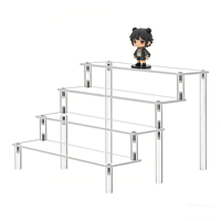 Support d'Affichage Organiseur en Acrylique à 4 Niveaux pour Jouets, Buffets, Friandises, Parfums, Cupcakes, Vernis à Ongles, Support d'Affichage en Acrylique