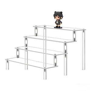 ชั้นวางอะคริลิค 4 ชั้น สำหรับจัดเก็บของเล่น ขนม น้ำหอม คัพเค้ก ยาทาเล็บ ชั้นวางอะคริลิค - Product Image 1