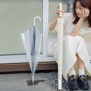 Folding Automatic Straight Handle Umbrella Impact Cloth Fiber Ribs Waterproof For Car And Indoor Use - Product Image 3