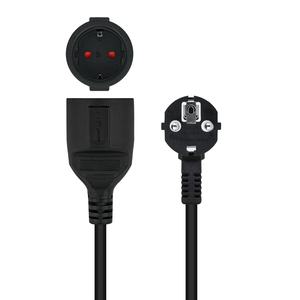 Cavo prolunga Schuko nero da 10 m, ideale per connessioni elettriche e prolunghe di corrente in interni ed esterni. - Product Image 3