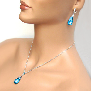 Orecchini pendenti lunghi a goccia con zirconi verde acquamarina vintage per donna, gioielli alla moda per le orecchie - Product Image 4