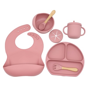 Juego de alimentación de bebé de silicona con forma de animal al por mayor bloqueadores de gato para niños personalizados con ventosas para juegos de alimentación de bebé - Product Image 2