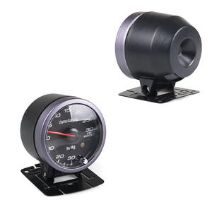 Manómetro de Presión de 2.5 Pulgadas (60 mm) con Panel Negro Turboalimentado PSI para Modificación de Automóviles con Soporte Universal de 12 V - Product Image 2