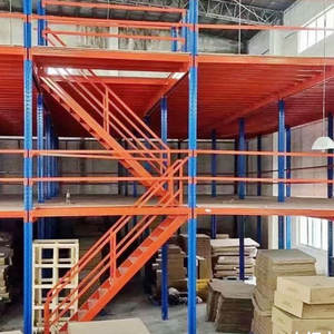 מחסן פלדה & מדפים מתכת מערכת מידוף טרומי 2-5 שכבות החובה הכבדות מחסן אחסון כבד מזנין - Product Image 6