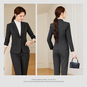 Women's Suit <b>Set</b> Polyester Worsted Anti-Wrinkle Professional <b>Office</b> Wear Commute Style - Product Image 4