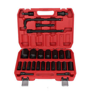8-36mm 25 buah <span class=keywords><strong>1</strong></span>/<span class=keywords><strong>2</strong></span> inci Set soket Impact dalam, alat mekanik dengan kunci L sambungan fleksibel ekstensi - Product Image 1