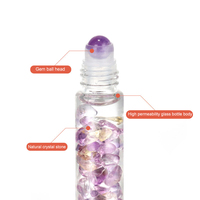 Flacon roll-on en verre de 10 ml pour huiles essentielles, ensemble de voyage, flacon cosmétique