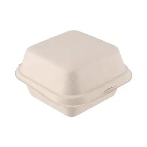 Takeaway Bagasse Sugarcane Boxes Burger boxes for food Microwave and Freezer Safe