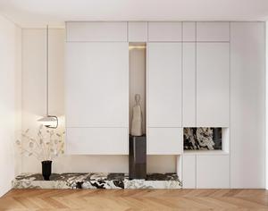 Meuble de salon sur mesure en bois massif JINGSHUN, entrée personnalisée, faible teneur en COV, certifié CE, conception gratuite, usine, garantie 5 ans - Product Image 4