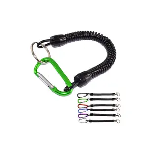 Spring shaped wire fishing gear protection rope/anti-running fish rope/anti-dragging fishing rod safety rope