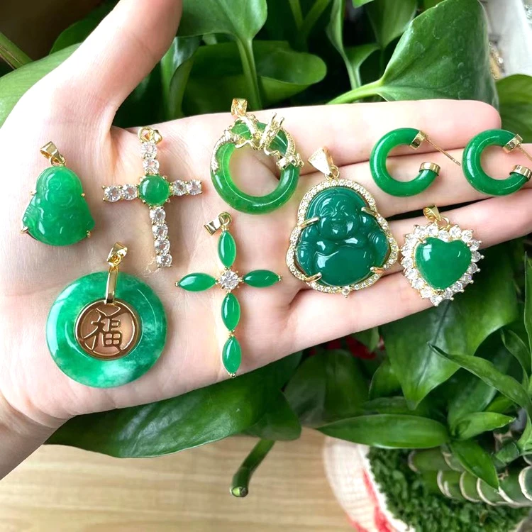 Natural Green Jade Buddha Pendant Necklace For Women - Oem Available
