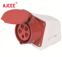 AJCEE IP44 32A 3Pin 9H 220v- 240V prise murale femelle étanche industrielle bleu Offre Spéciale avec CE