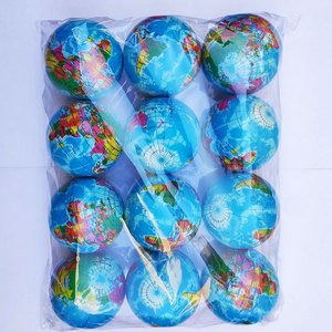 Pelota antiestrés de PU con forma de globo terráqueo de 6 cm, juguete para aliviar el estrés para niños de 2 a 4 años, regalo educativo unisex - Product Image 2