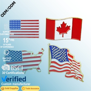 Custom National Flag Enamel Zinc Alloy -Antique Imitation Modern Design High Grade Souvenir OEM Personalized Logo Gift