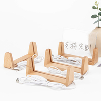 Calendrier de bureau cadre photo LED base de veilleuse cadre en bois base de lampe d'affichage cadre photo en bois en forme de U base LED de veilleuse 3D