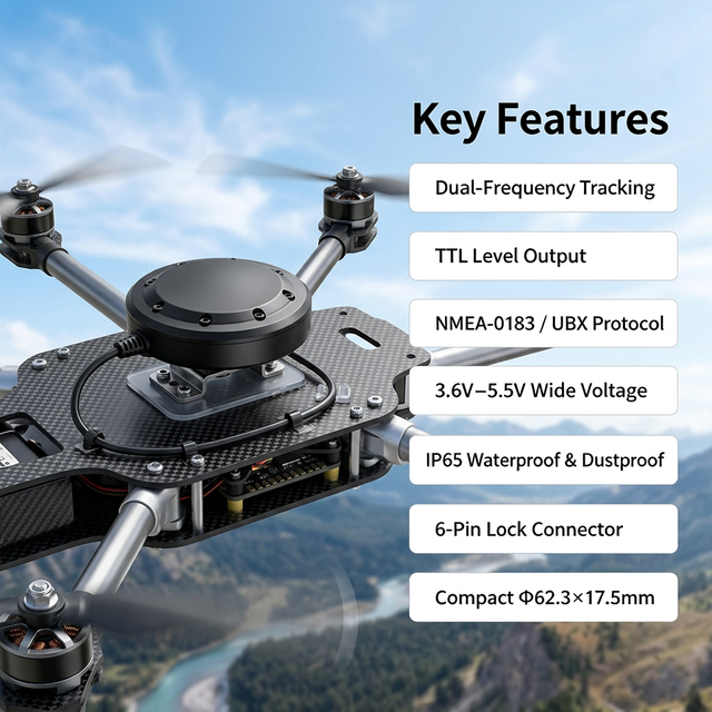 200-Channel Multi System GNSS RTK Positioning Receiver Integrated Compass for Precision Agriculture Mobile Robot Survey