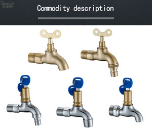 Factory Outlet Copper Material Outdoor Garden Water <strong>Tap</strong> <strong>Lock</strong> 2/1 Anti-theft Faucet with <strong>Lock</strong> Key for Basin Use - Product Image 6