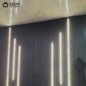 Panneaux acoustiques en bois contemporains avec étagère pour hôtels, gymnases, 90% NRC, écologiques, ignifuges, imperméables, réduction du <span class=keywords><strong>bruit</strong></span> en extérieur - Product Image 6