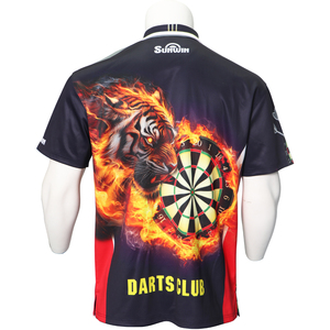 Camisetas de Dardos y Billar con Cierre Completo, Tejido de Poliéster, Disponibles en Varios Tamaños y Diseños, Colores Brillantes - Product Image 1