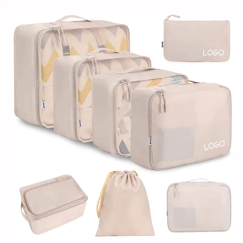 Bagage Ziplock Bag 8 Stks Opberg Reisorganisator Tas Set Voor Handbagage Koffers