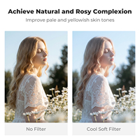 Filtre d'objectif K&F Concept Cinematic Blue Mist Glow, étanche, résistant aux rayures, ton froid, effet flou doux, filtre 1/4 pour objectif d'appareil photo