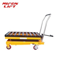 MIFONLIFT Chariot à plateforme roulante hydraulique manuelle 150kg-2000kg avec roues