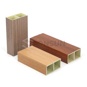 Vente en gros de tubes et poutres en bois WPC imperméables Parquet composite pour cloison intérieure - Product Image 1