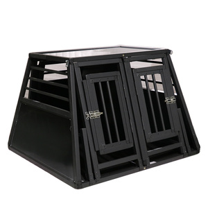 Cage pour chien Cage de transport pour animaux de compagnie robuste de haute qualité Boîte en métal en aluminium à double porte avec caractéristique respirante Cage pour animaux de compagnie sûre de qualité - Product Image 4