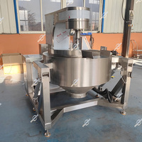 Bouilloire à enveloppe planétaire industrielle à induction électrique Chaudière à sauce Ketchup Machine à fabriquer la pâte de tomate Marmite avec mélangeur