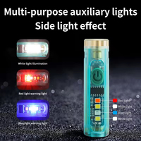 Lampe torche LED miniature Foxhawk tricolore d'urgence EDC magnétique avec logo personnalisé, lampe de travail