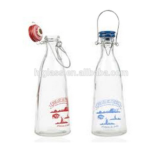 Bouteilles en verre à bouchon basculant en céramique, type scellé, 5 gallons, 1 litre, 500 ml, pour lait et autres produits laitiers, vente en gros - Product Image 4